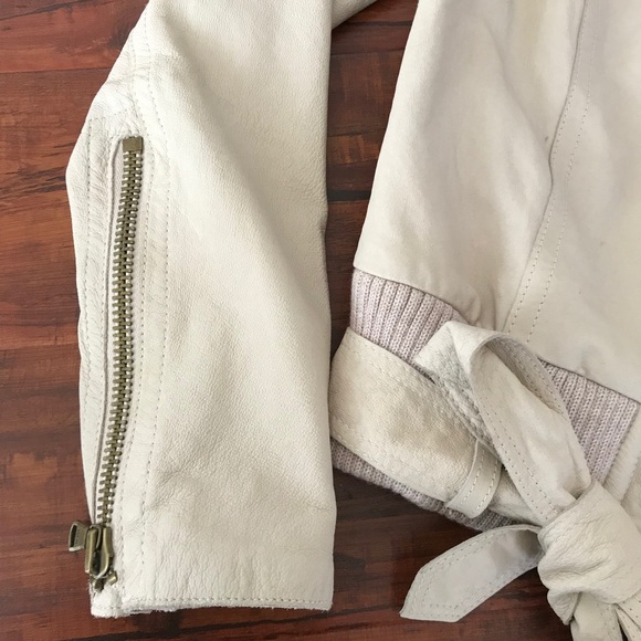 NWOT Development Ruffle Leather Jacket - Picture 3 of 6